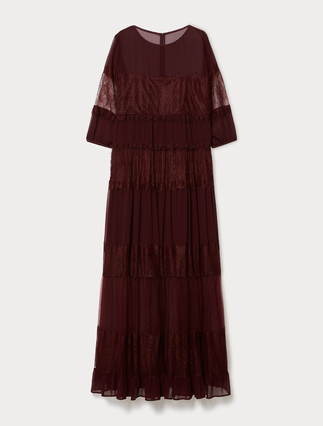Georgette and lace dress - Marina Rinaldi