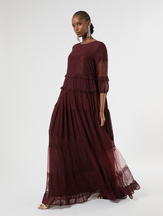 Georgette and lace dress - Marina Rinaldi