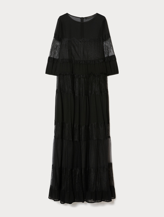 Georgette and lace dress - Marina Rinaldi