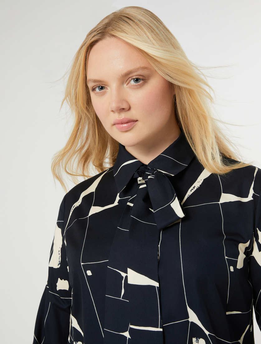 Cotton poplin dress - MIDNIGHTBLUE - Marina Rinaldi - 5