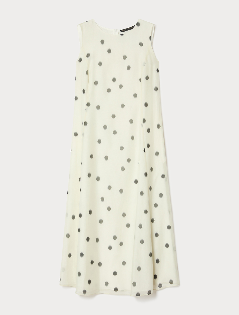 Silk voile dress - WHITE - Marina Rinaldi