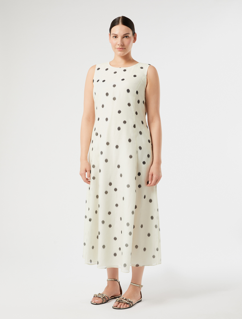 Silk voile dress - WHITE - Marina Rinaldi - 3