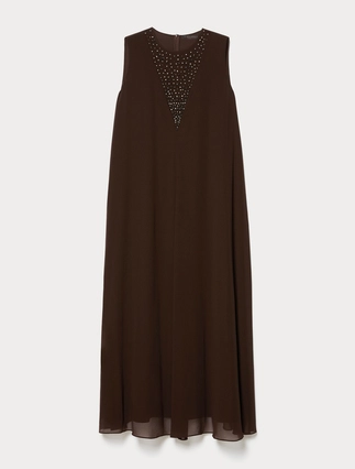 Embroidered georgette dress - Marina Rinaldi