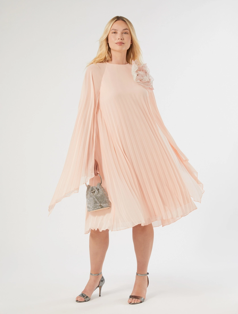 Pleated georgette dress - Marina Rinaldi
