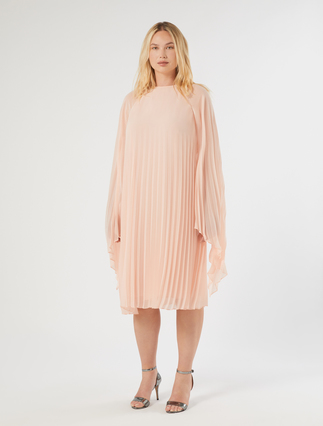 Pleated georgette dress - PINK - Marina Rinaldi - 3