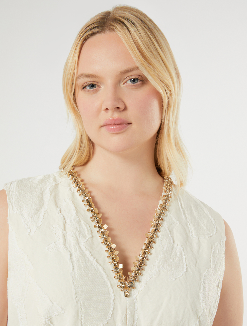 Abito in fil coupé - BIANCO AVORIO - Marina Rinaldi - 5