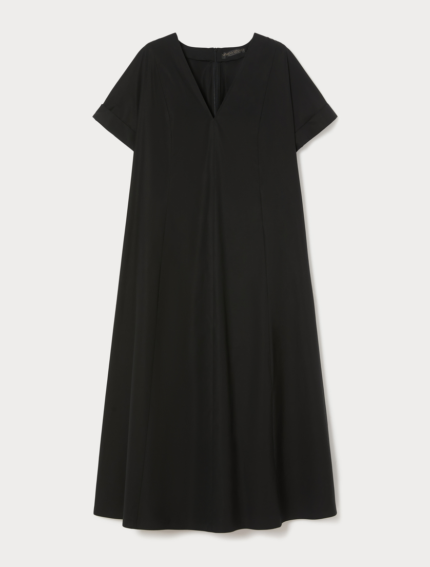 Cotton poplin dress - BLACK - Marina Rinaldi