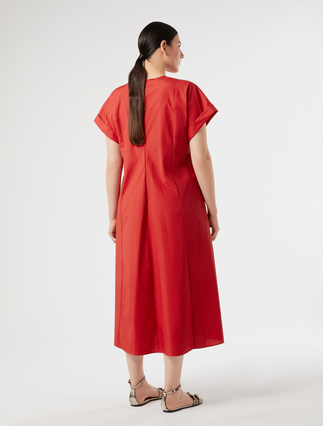 Cotton poplin dress - CHERRY - Marina Rinaldi - 4