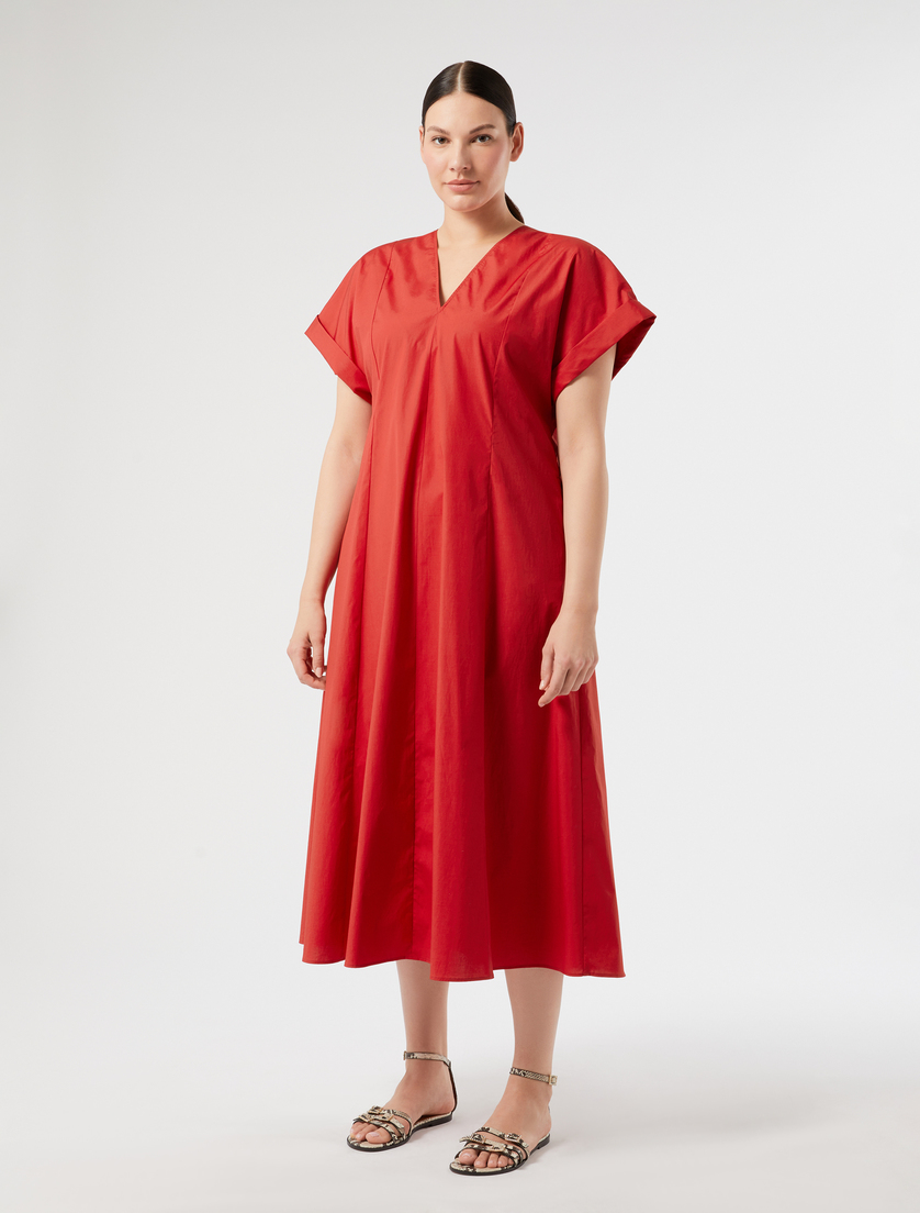 Cotton poplin dress - CHERRY - Marina Rinaldi - 3