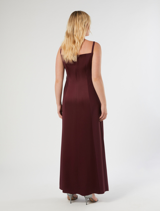 Crepe envers satin dress - RED PURPLE - Marina Rinaldi - 4