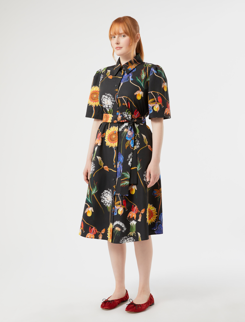 Poplin shirt dress - BLACK - Marina Rinaldi - 3