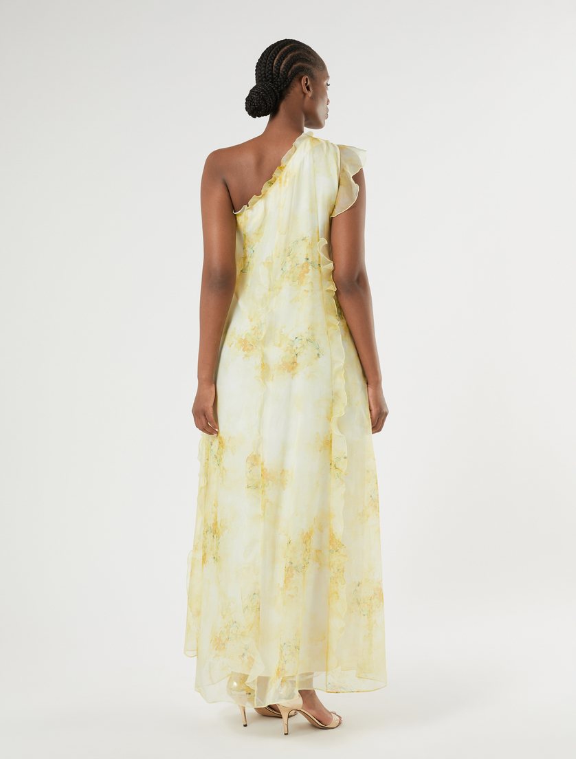 Silk organza dress - LIGHT YELLOW - Marina Rinaldi - 4