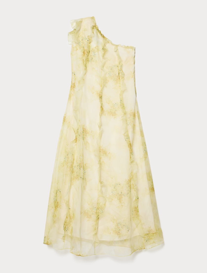 Silk organza dress - LIGHT YELLOW - Marina Rinaldi