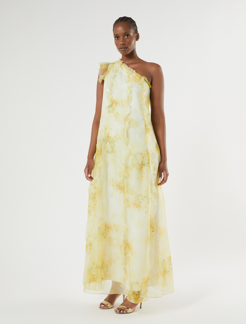 Silk organza dress - LIGHT YELLOW - Marina Rinaldi - 3