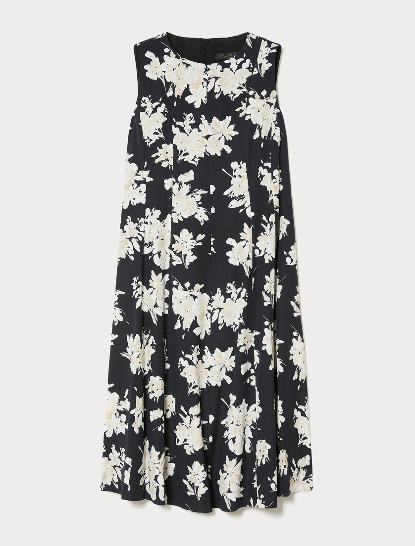 Cotton poplin dress - BLACK - Marina Rinaldi