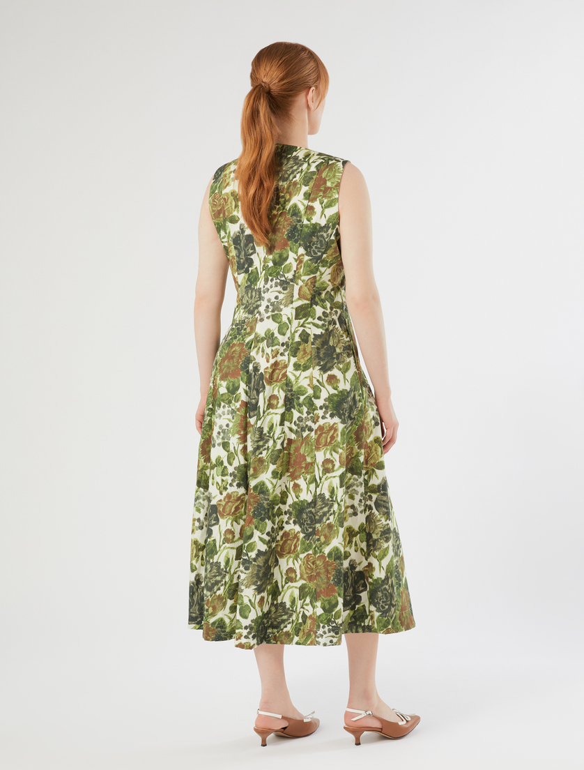 Cotton poplin dress - IVORY - Marina Rinaldi - 4