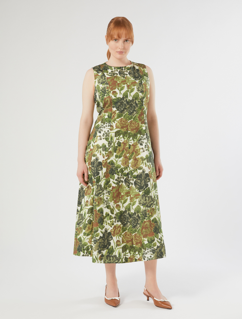 Cotton poplin dress - IVORY - Marina Rinaldi - 3