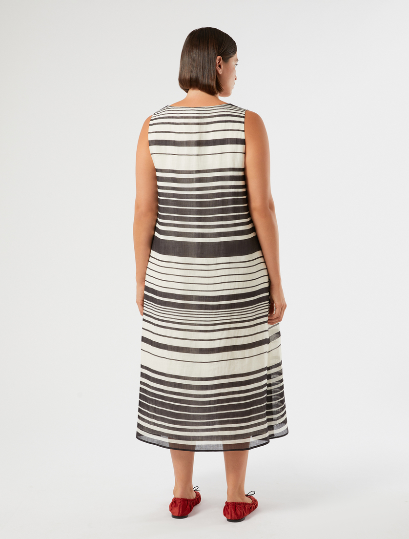 Ramie canvas dress - WHITE - Marina Rinaldi - 4