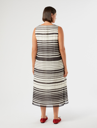 Ramie canvas dress - WHITE - Marina Rinaldi - 4