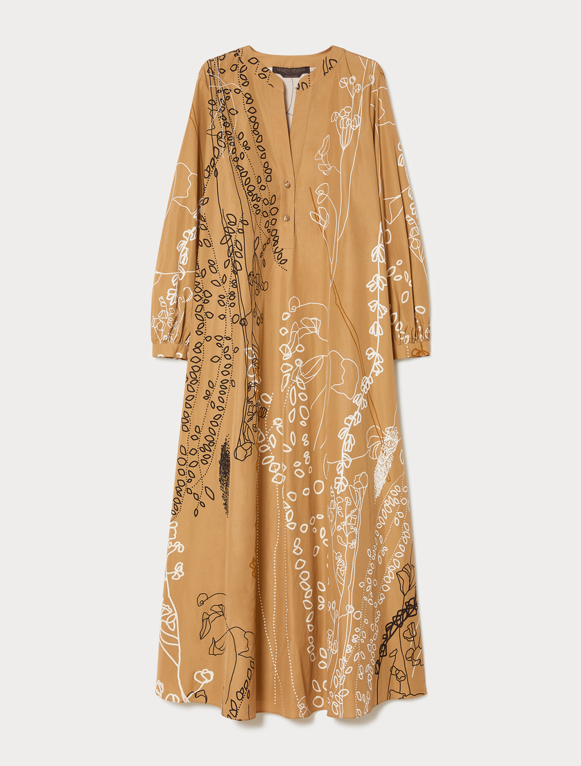 Abito in popeline stampato - CAMMELLO - Marina Rinaldi