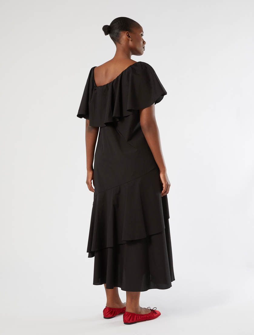 Cotton-poplin dress - BLACK - Marina Rinaldi - 4