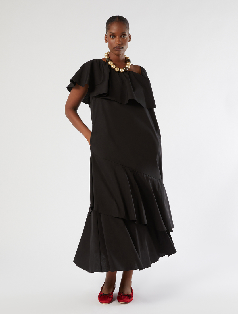 Cotton-poplin dress - BLACK - Marina Rinaldi - 2