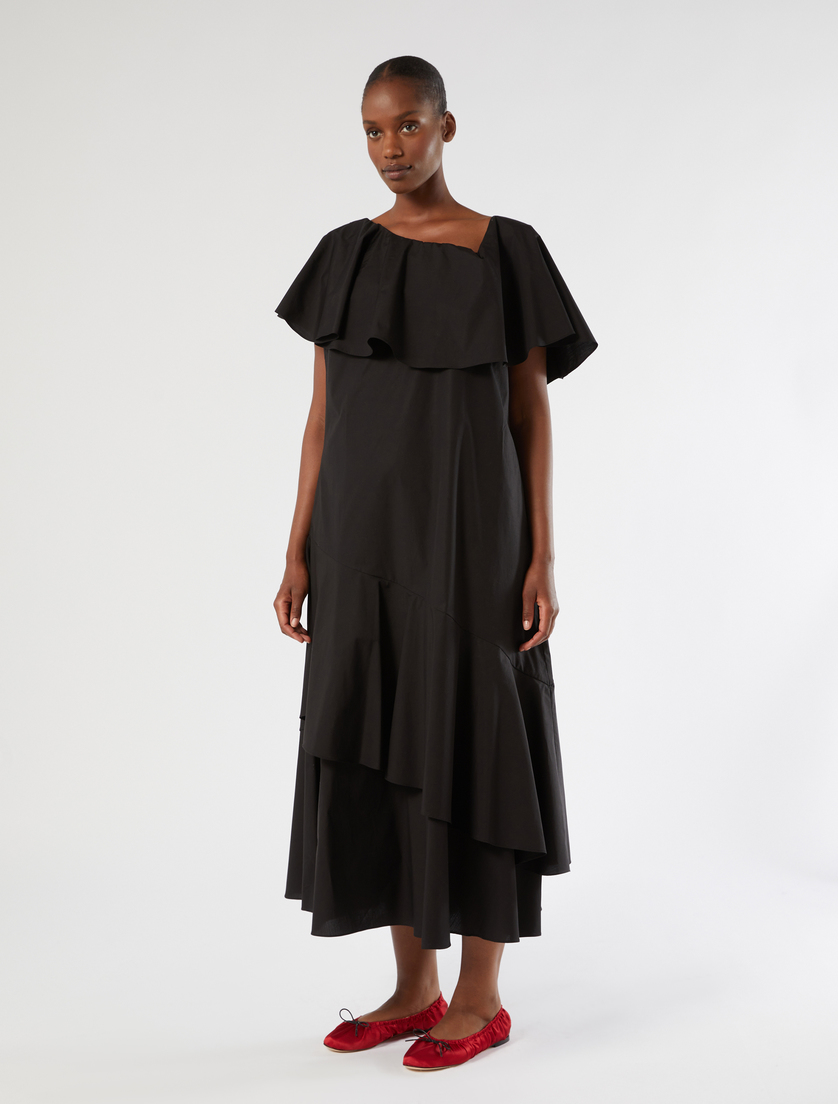 Cotton-poplin dress - BLACK - Marina Rinaldi - 3