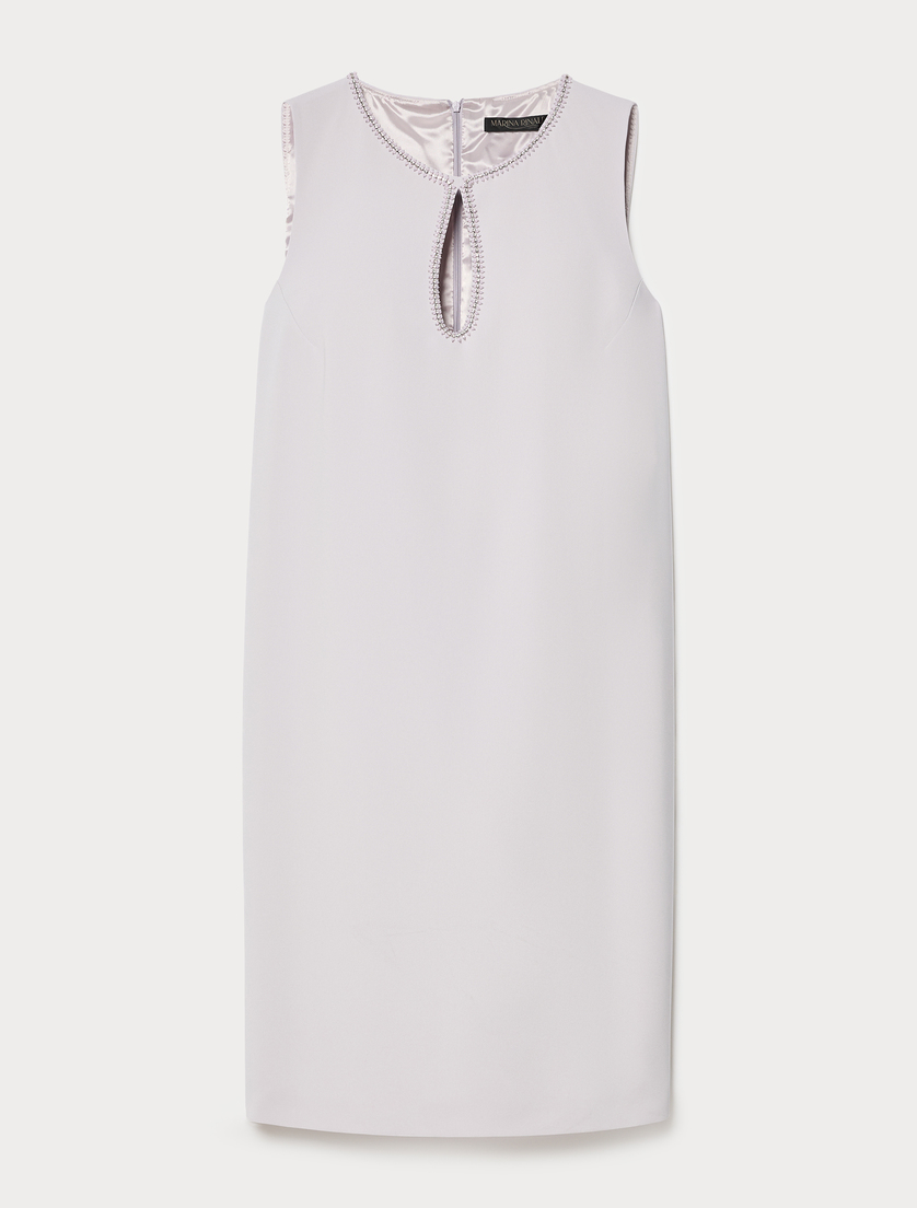 Abito in cady con ricamo - LAVANDA - Marina Rinaldi