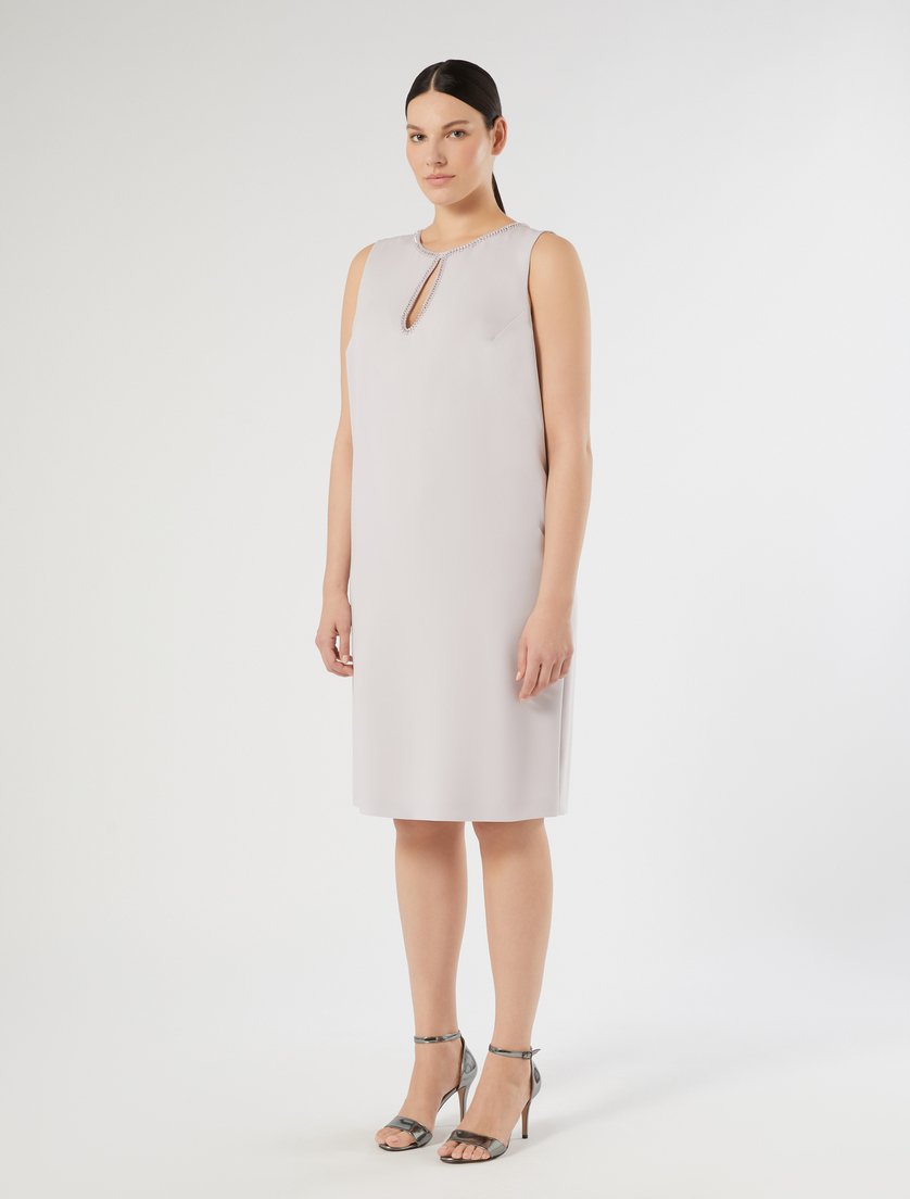 Abito in cady con ricamo - LAVANDA - Marina Rinaldi - 3