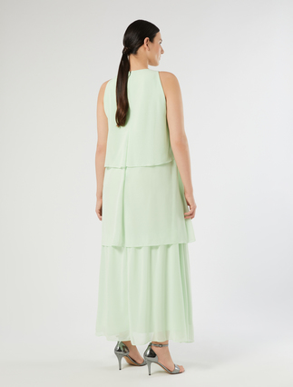 Crepe georgette dress - PASTEL GREEN - Marina Rinaldi - 4