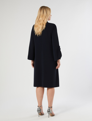 Bow-detail cady dress - MIDNIGHTBLUE - Marina Rinaldi - 4