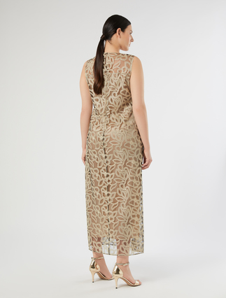 Embroidered tulle dress - BLACK - Marina Rinaldi - 4