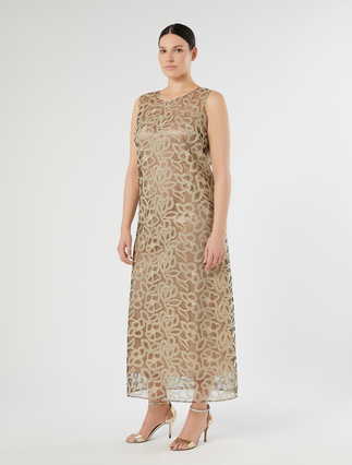 Κεντητό τούλινο φόρεμα - ΜΑΥΡΟ