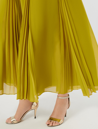 Macramé and rhinestone-adorned cady dress - OLIVE GREEN - Marina Rinaldi - 6