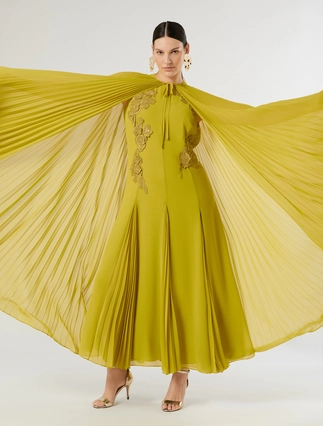 Macramé and rhinestone-adorned cady dress - Marina Rinaldi
