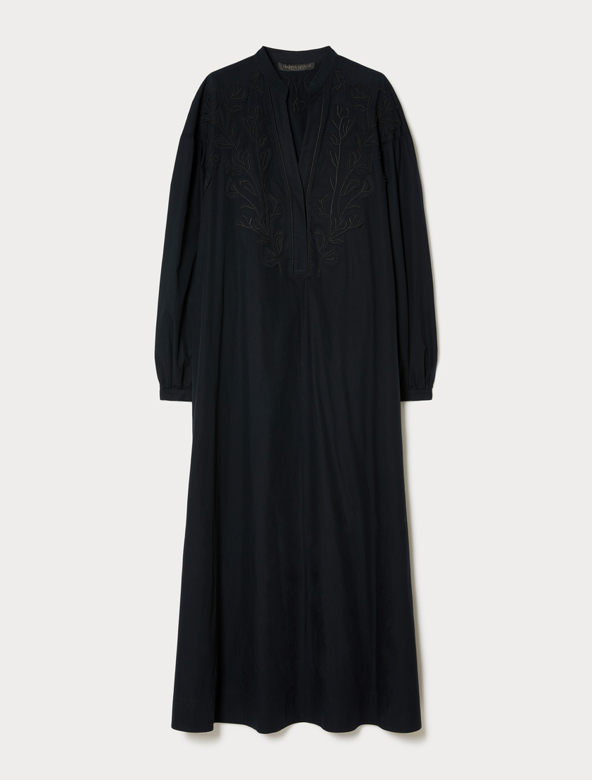 Robe en popeline de coton biologique - NOIR - Marina Rinaldi