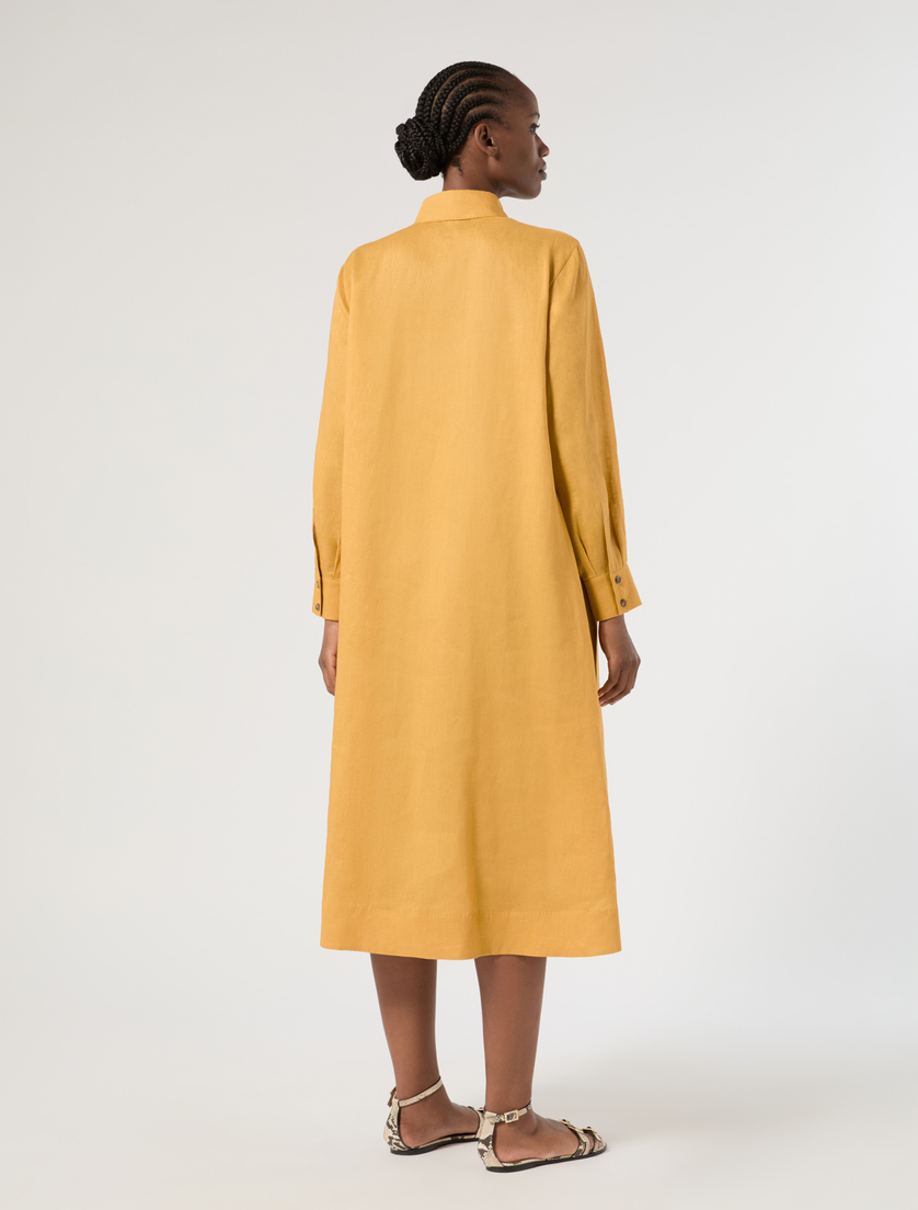 Linen canvas shirt dress - HONEY - Marina Rinaldi - 4