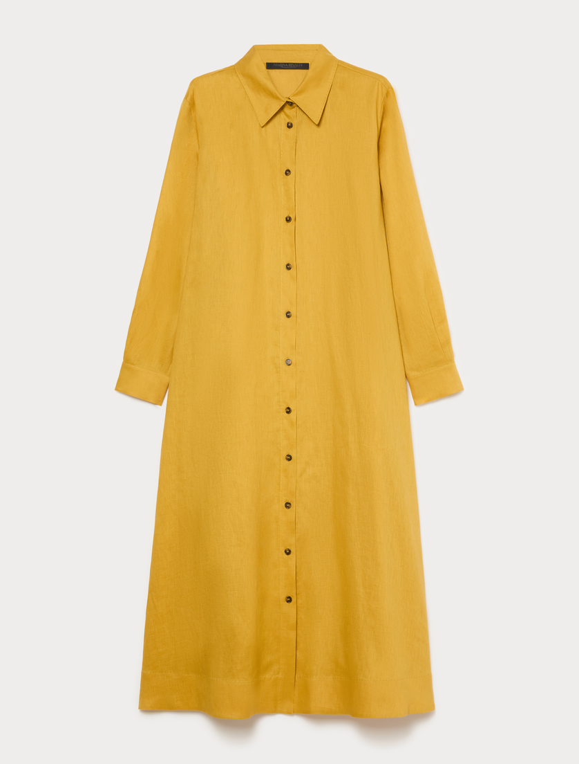 Linen canvas shirt dress - HONEY - Marina Rinaldi