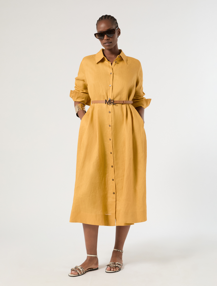 Linen canvas shirt dress - Marina Rinaldi
