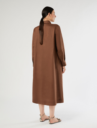 Linen canvas shirt dress - COCOA - Marina Rinaldi - 4