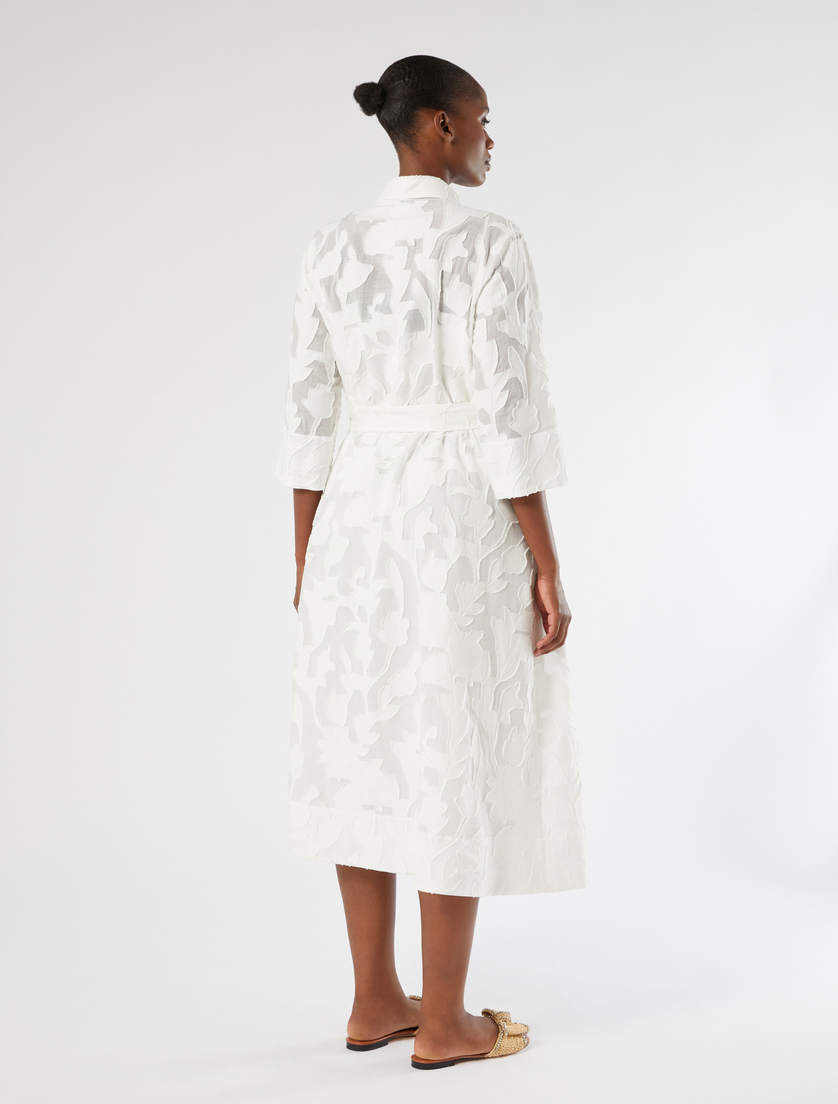 Fil coupé shirt dress - WHITE - Marina Rinaldi - 4