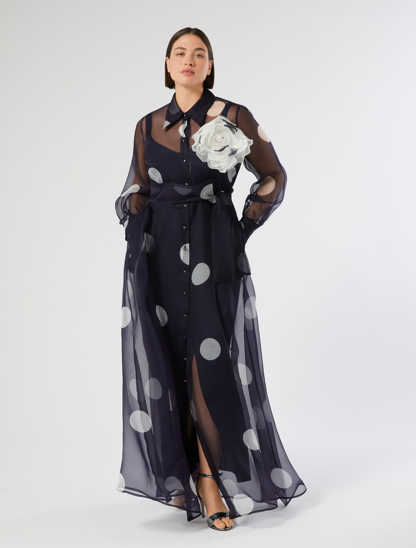 Abito chemisier in organza di seta - Marina Rinaldi