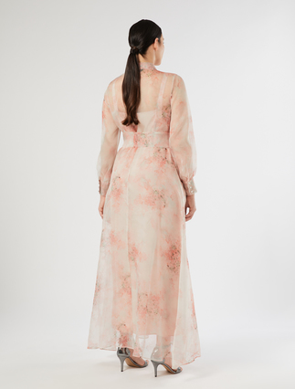 Silk organza shirt dress - PINK - Marina Rinaldi - 4
