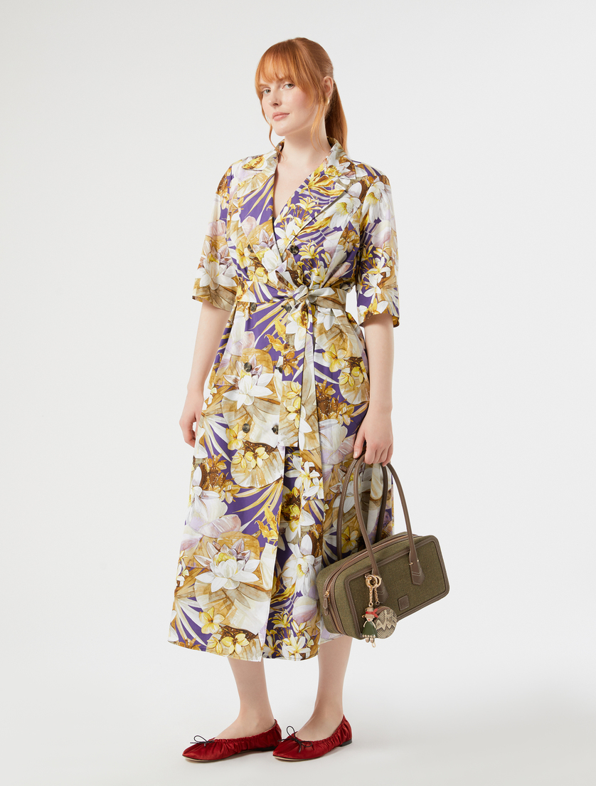 Robe à double boutonnage en popeline - Marina Rinaldi