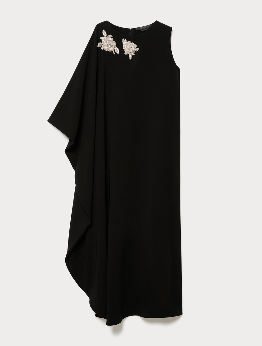 Asymmetrical cady dress - BLACK - Marina Rinaldi