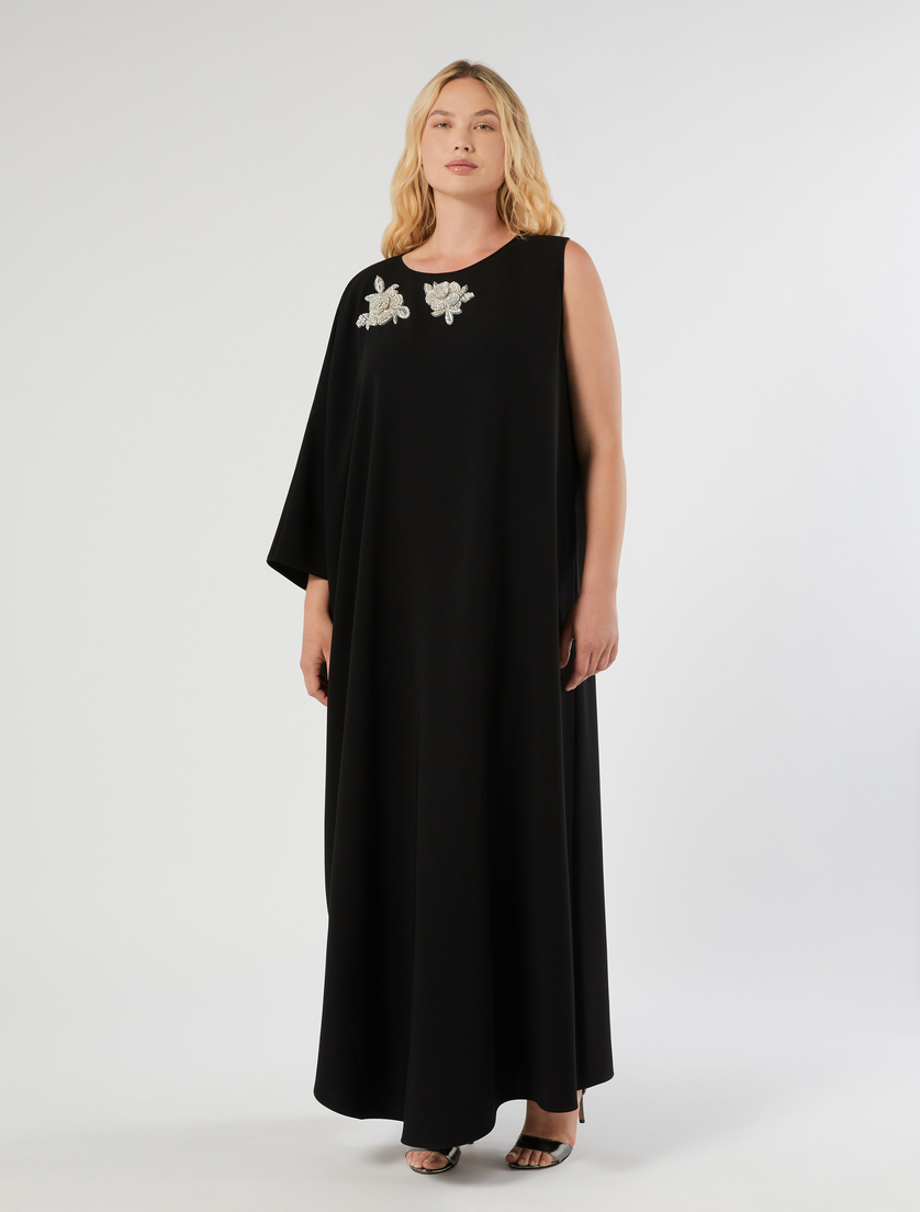 Asymmetrical cady dress - BLACK - Marina Rinaldi - 3