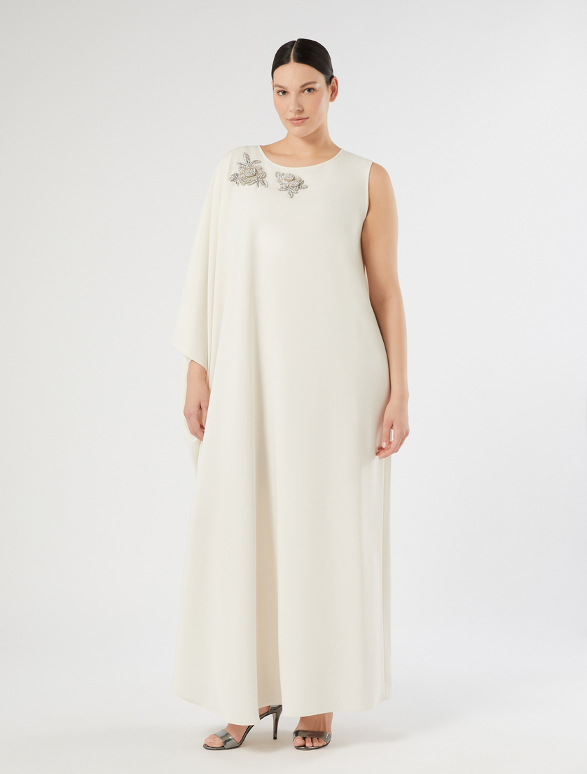 Asymmetrical cady dress - IVORY - Marina Rinaldi - 3