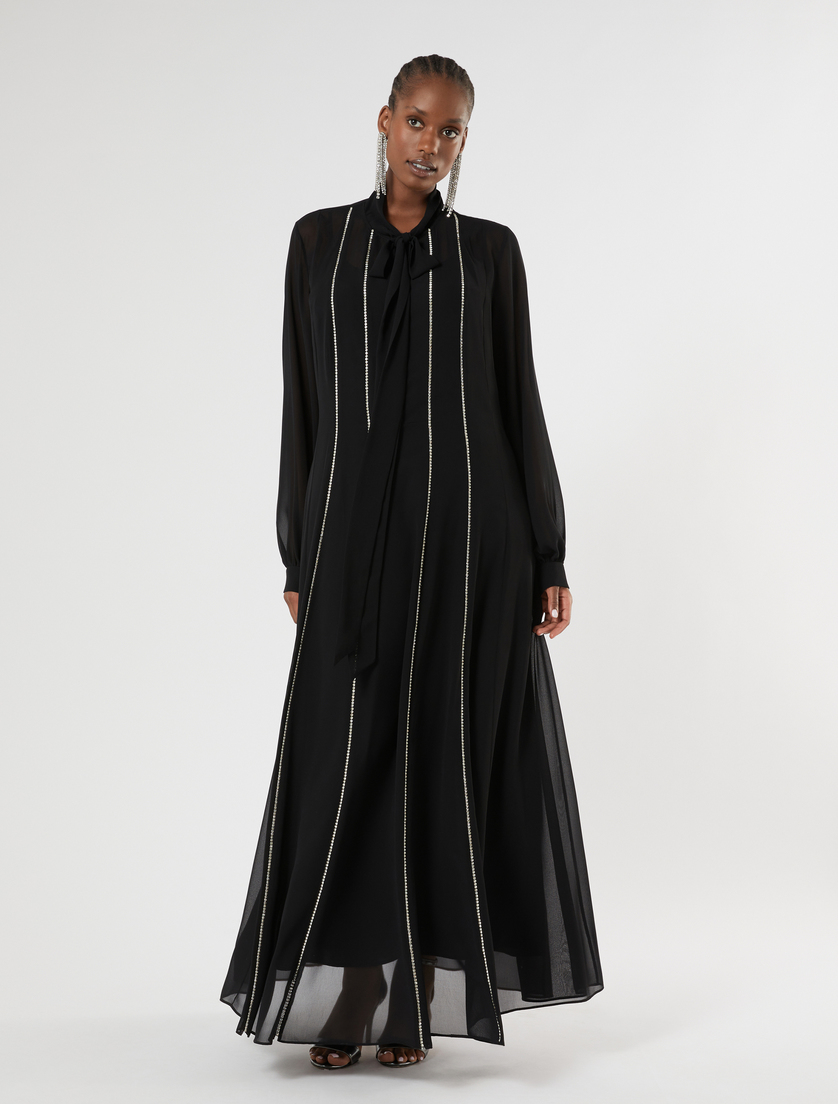 Rhinestone-adorned shirt dress - Marina Rinaldi