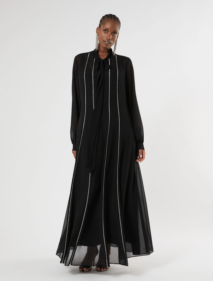Rhinestone-adorned shirt dress - Marina Rinaldi