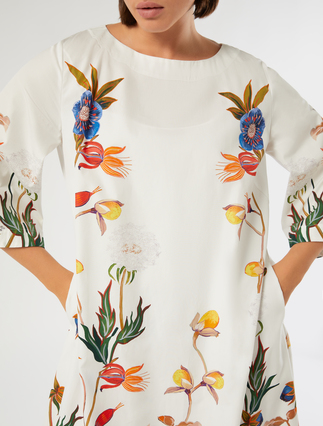 Poplin print dress - WHITE - Marina Rinaldi - 5